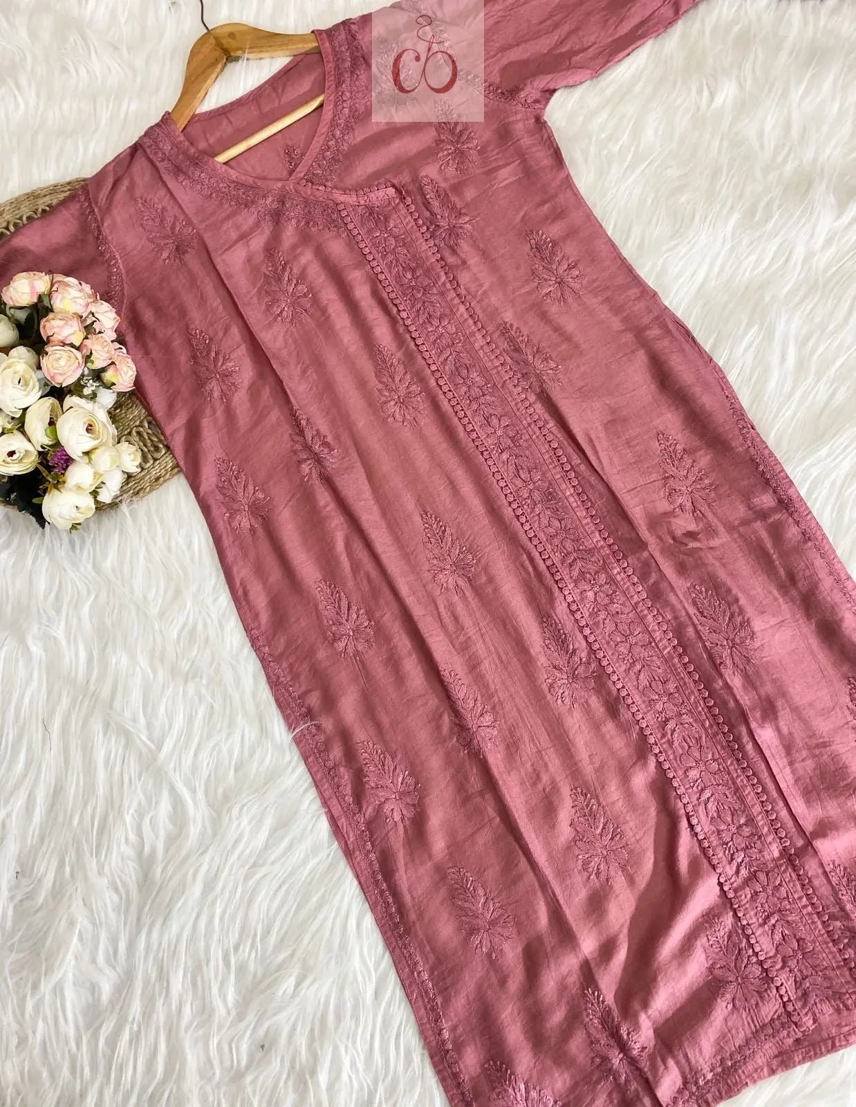 Premium Angrakha Buttersoft edition - Chikankari official