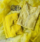 premium beautiful bindi chanderi set with organza dupatta - Chikankari official