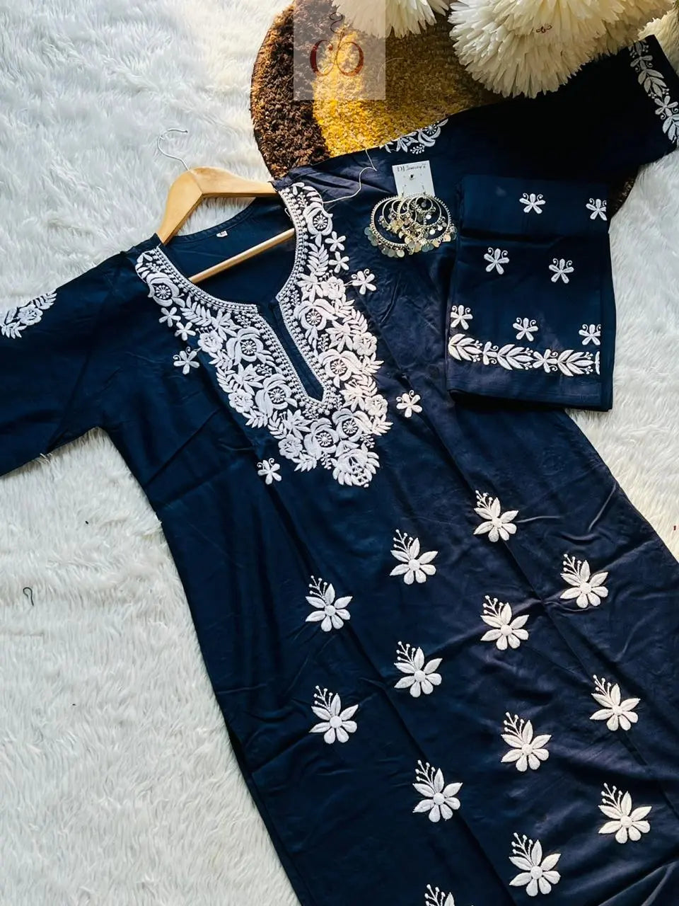 premium beautiful rayon plazo set ( limited stock ) - Chikankari Official 