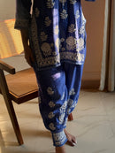 Premium Butter soft Chanderi Short Afghani co - ord set - Chikankari official