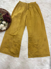 Premium Chanderi Dyed Co - ord - Chikankari official