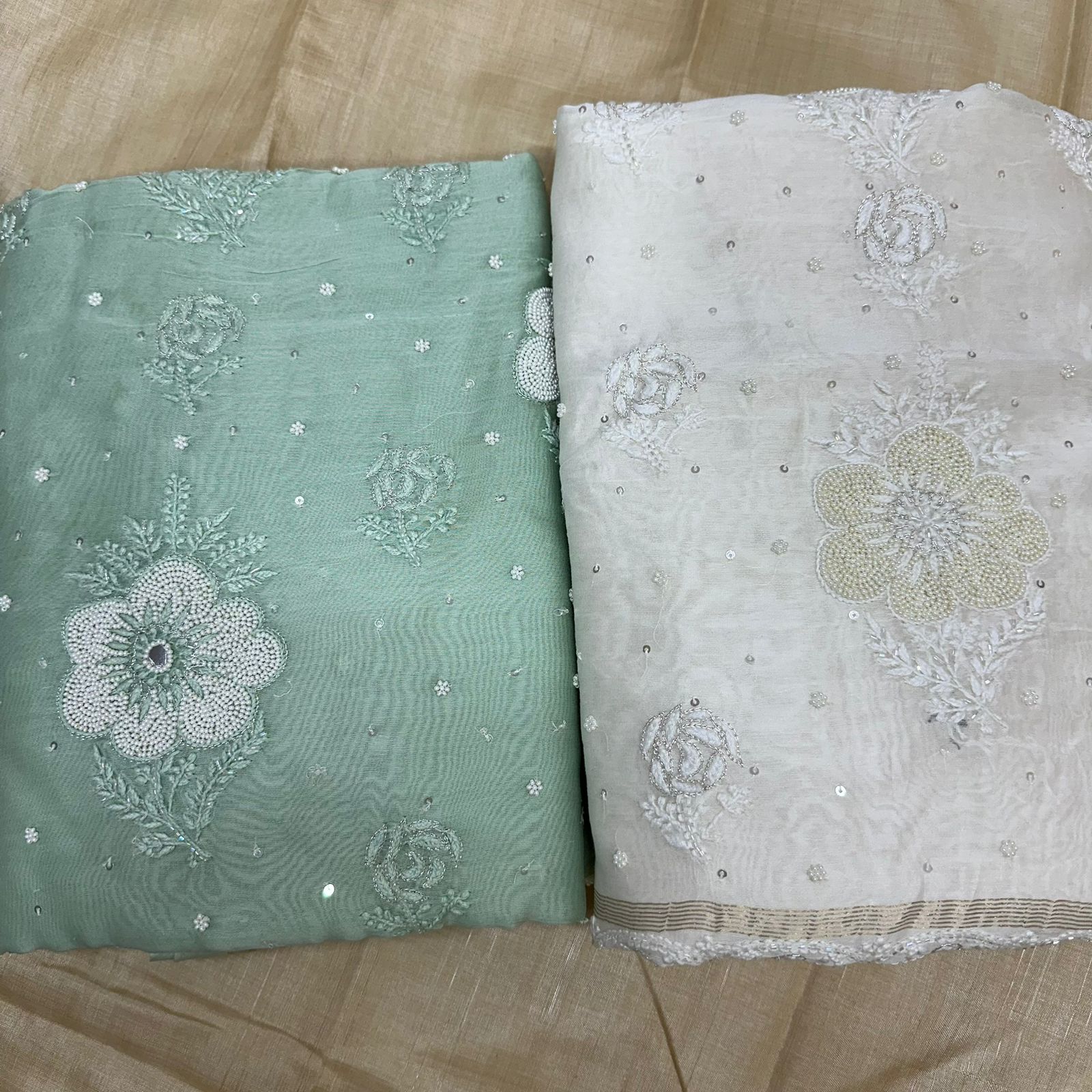 PREMIUM CHANDERI SAREE - Chikankari official
