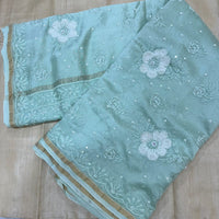 PREMIUM CHANDERI SAREE - Chikankari official