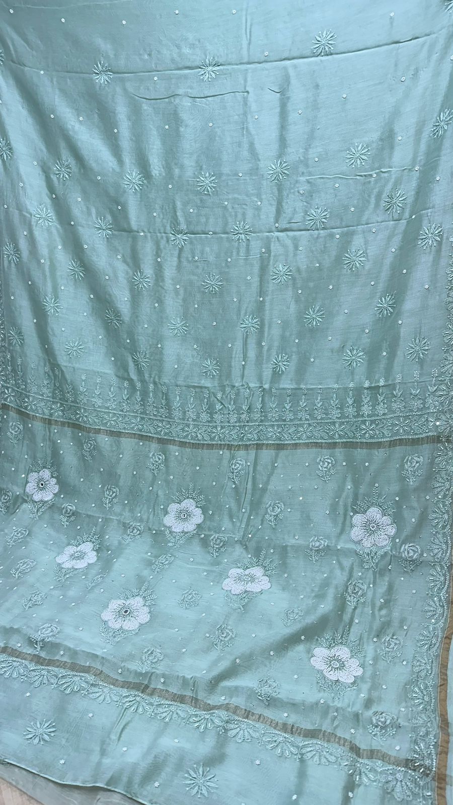 PREMIUM CHANDERI SAREE - Chikankari official