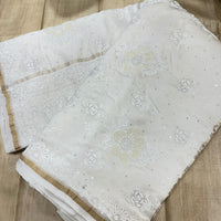 PREMIUM CHANDERI SAREE - Chikankari official