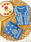 Premium Cotton Short Kurti & Pant - Chikankari official