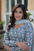 Premium Digital Print Kurti With Pant & Dupatta set - Chikankari official