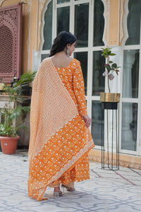 Premium Digital Print Kurti With Pant & Dupatta set - Chikankari official