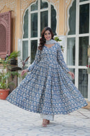 Premium Digital Print Kurti With Pant & Dupatta set - Chikankari official