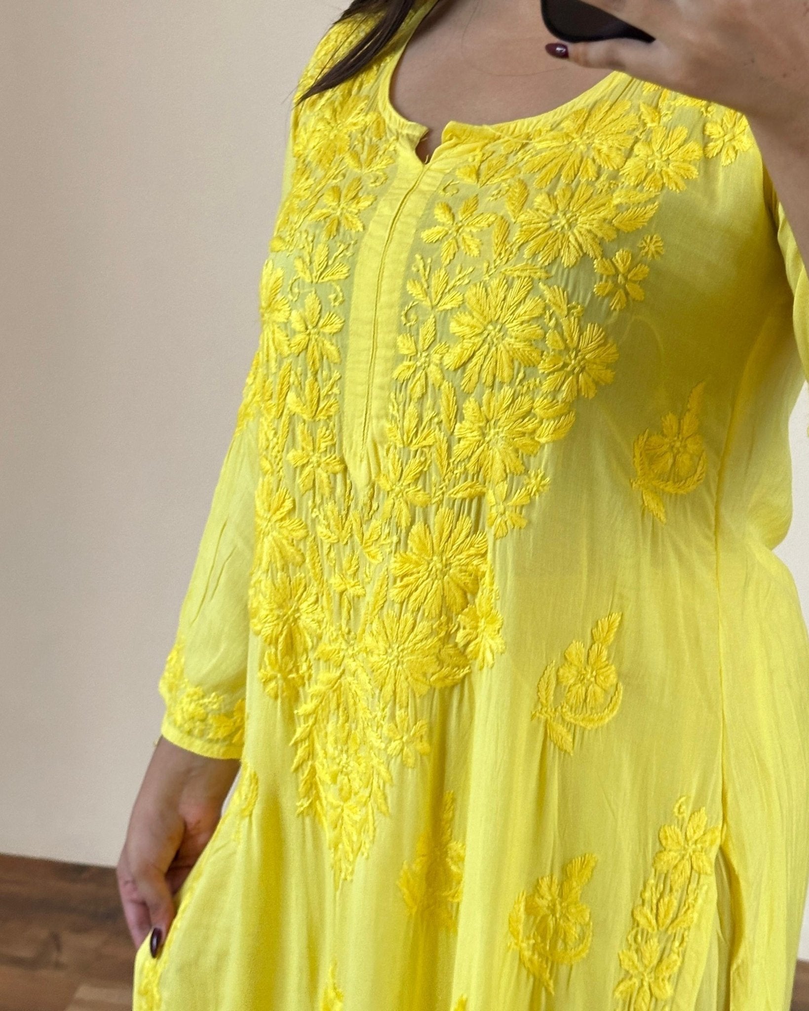 Premium Dyeable Modal Plazzo Set - Chikankari official