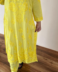 Premium Dyeable Modal Plazzo Set - Chikankari official