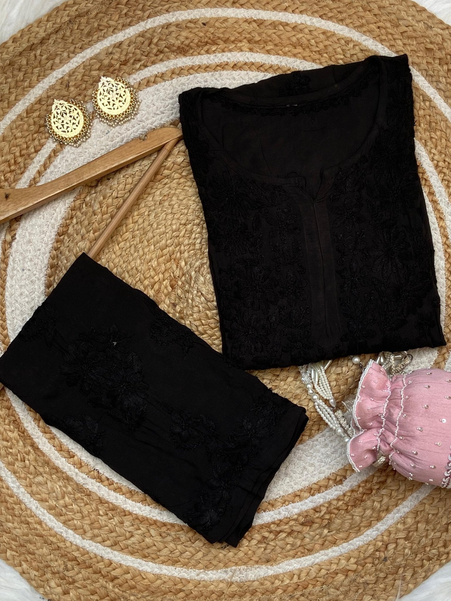 Premium Dyeable Modal Plazzo Set - Chikankari official