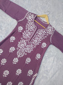 Premium heavy Work Modal kurti - Chikankari official