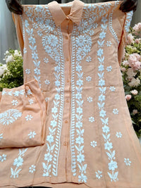 Premium Heavy Work Rayon Co - ord - Chikankari official