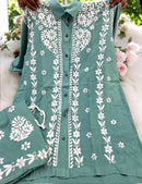 Premium Heavy Work Rayon Co - ord - Chikankari official