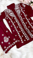 Premium Heavy Work Rayon Co - ord - Chikankari official