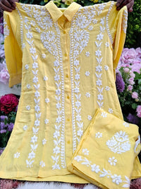 Premium Heavy Work Rayon Co - ord - Chikankari official
