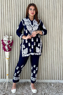 Premium Modal Co - ord Set - Chikankari official