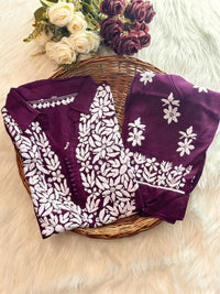 Premium Modal Co - ord Set - Chikankari official