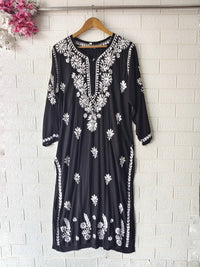 Premium Modal Cotton Chika. Embroidery kurta - Chikankari official