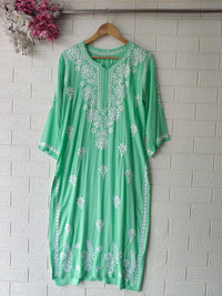 Premium Modal Cotton Chika. Embroidery kurta - Chikankari official