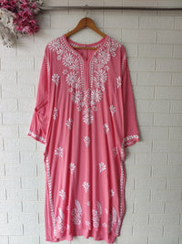 Premium Modal Cotton Chika. Embroidery kurta - Chikankari official