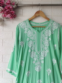 Premium Modal Cotton Chika. Embroidery kurta - Chikankari official