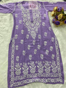 Premium Modal Cotton Heavy Work - Chikankari official