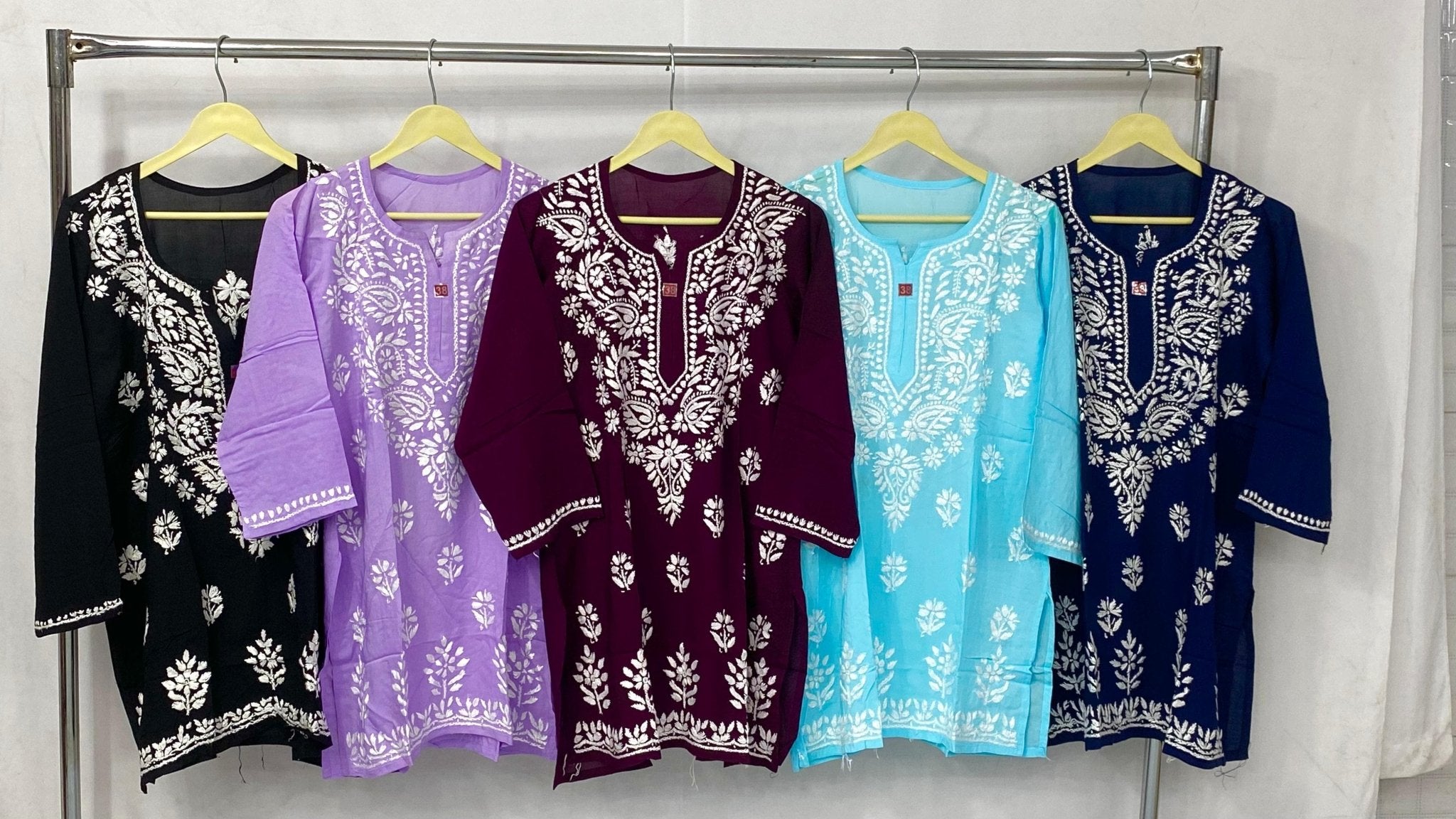 Premium Modal Cotton Short tops - Chikankari official