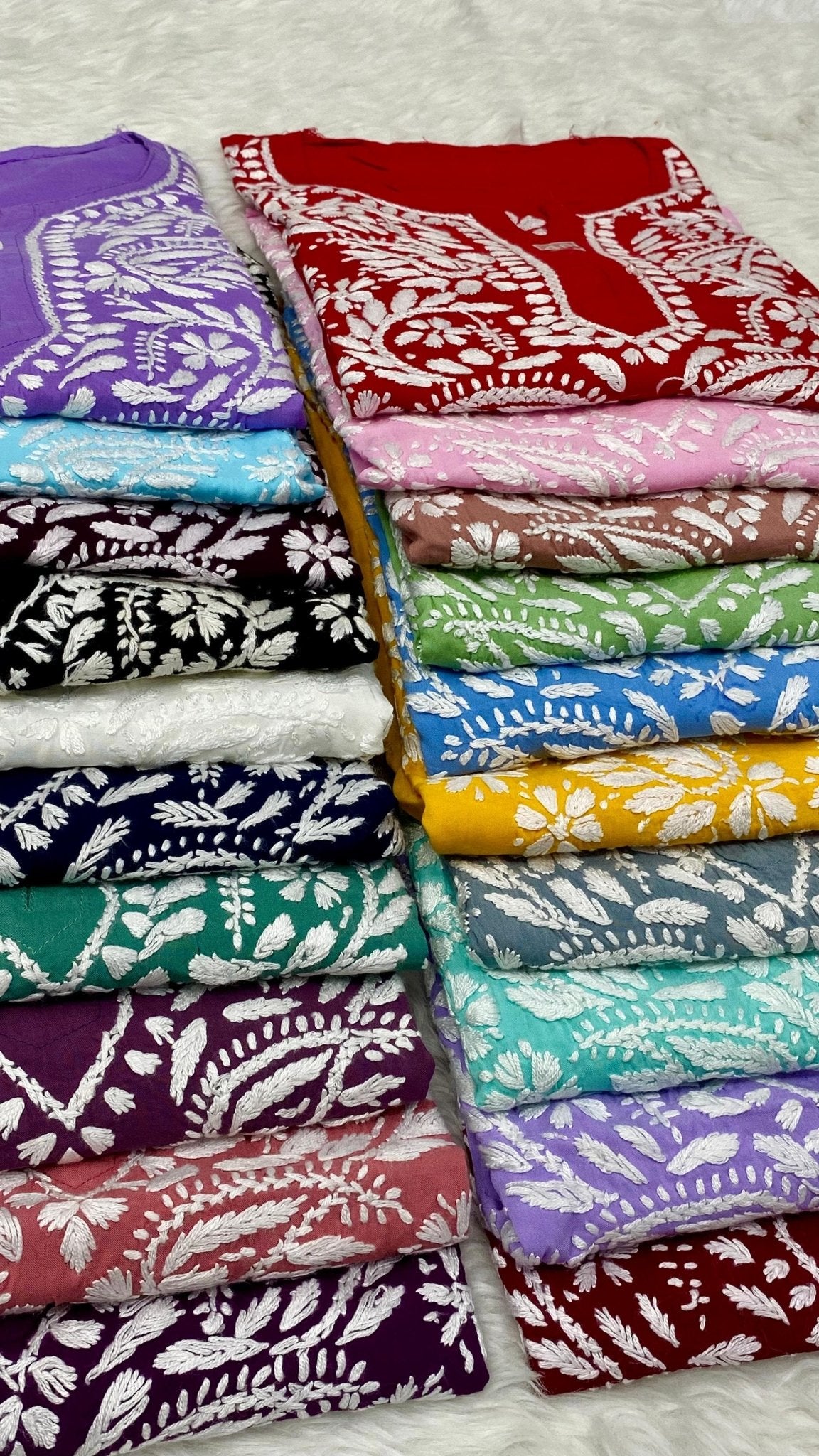 Premium Modal Cotton Short tops - Chikankari official