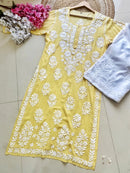 Premium modal Heavy Embroidery kurta - Chikankari official