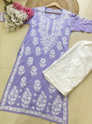 Premium modal Heavy Embroidery kurta - Chikankari official
