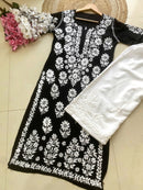 Premium modal Heavy Embroidery kurta - Chikankari official