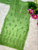 Premium Modal Heavy Muqaish Kurta - Chikankari official