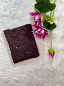 Premium Modal Heavy Muqaish Kurta - Chikankari official
