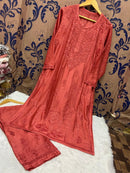 Premium New Design Fine Work Chanderi Plazo combo - Chikankari official