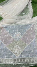 PREMIUM ORGANZA SAREE - Chikankari official