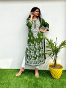 Premium Quality modaal with heavy Ghaas Patti work - Chikankari official