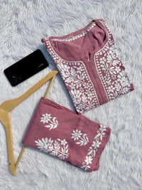 Premium Rayon Co ord Heavy set - Chikankari official