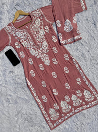 Premium Rayon Co ord Heavy set - Chikankari official