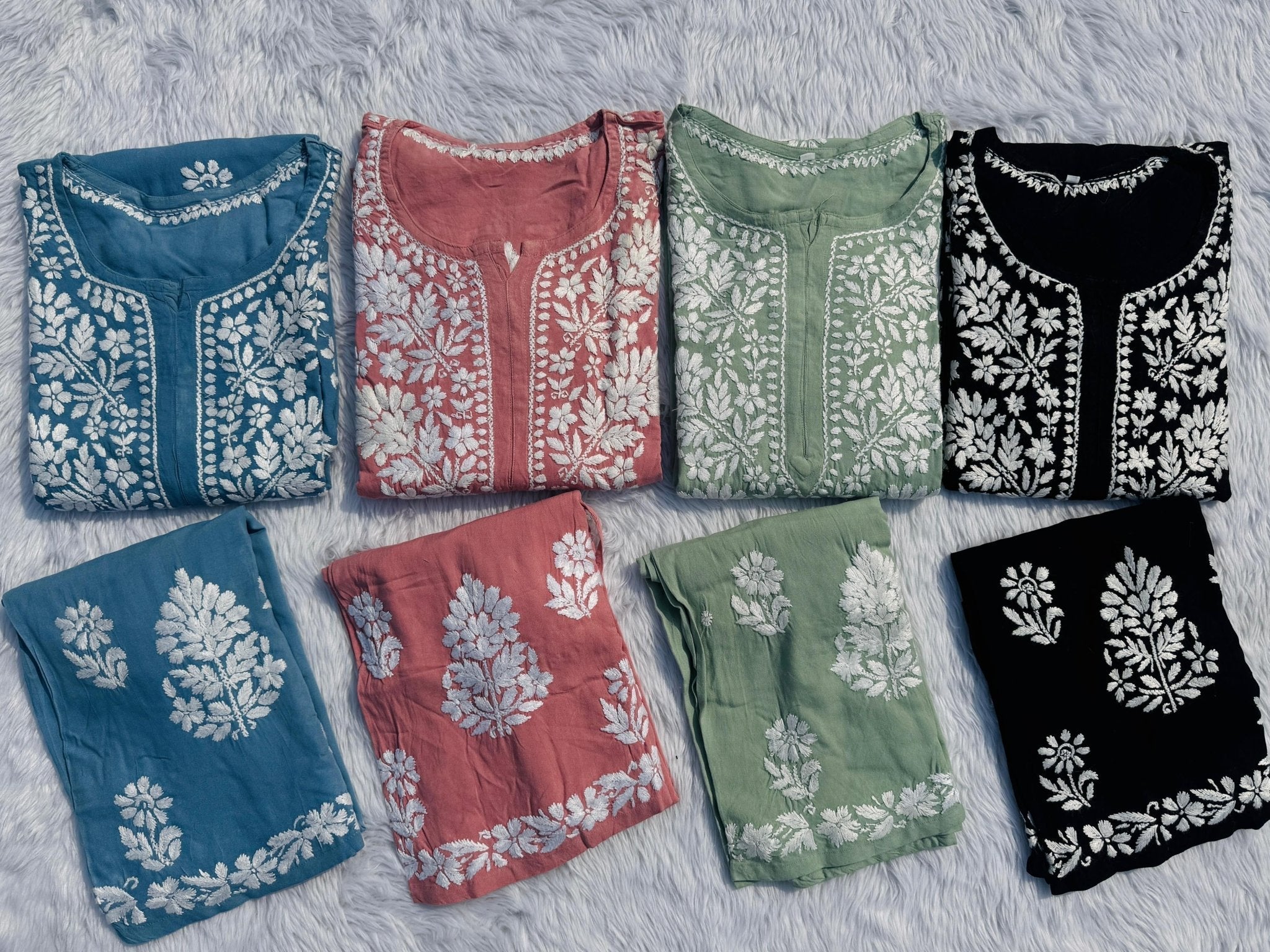 Premium Rayon Co ord Heavy set - Chikankari official