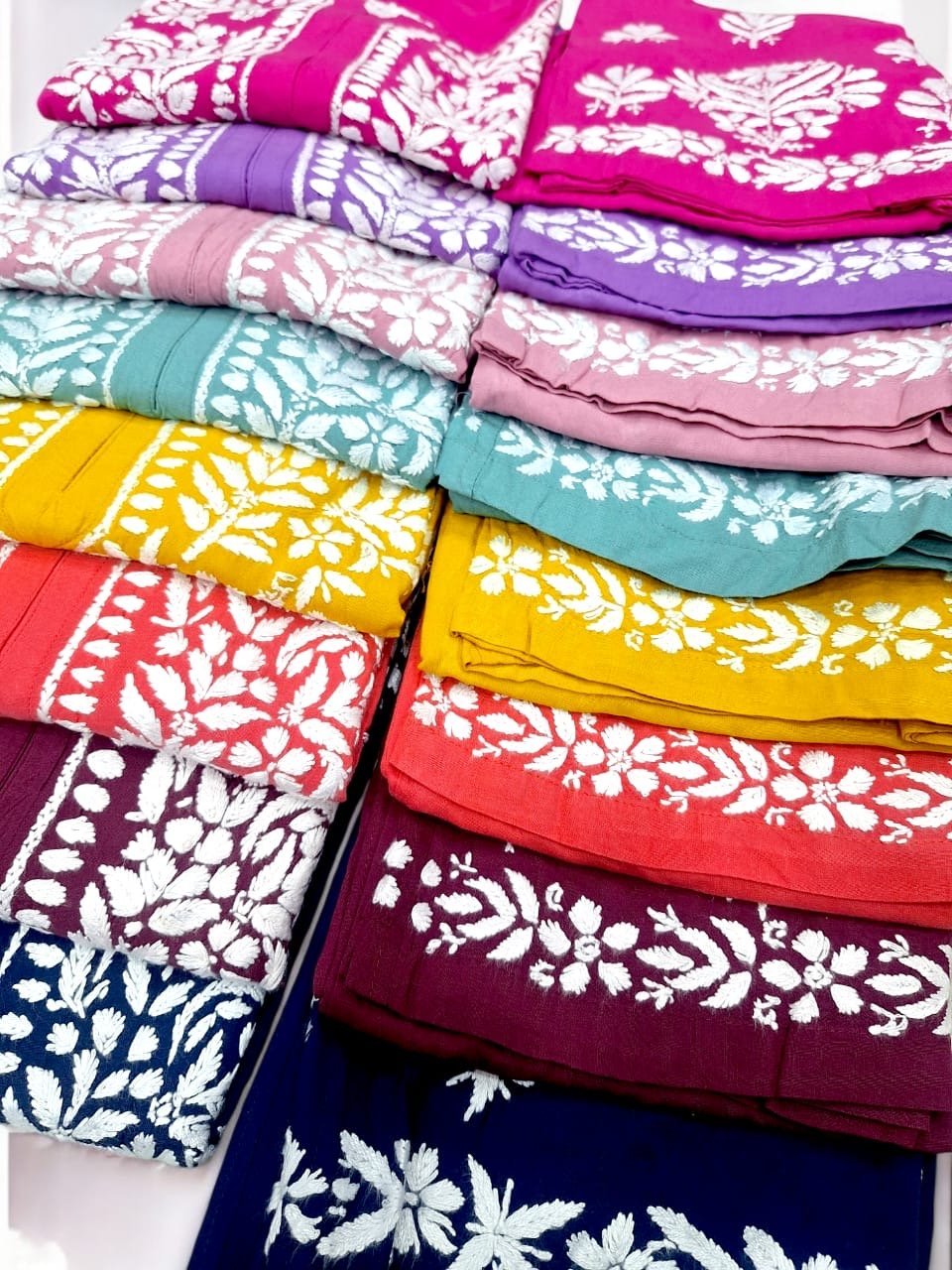 Premium Rayon Co - Ord Kurta Plazzo Set - Chikankari official