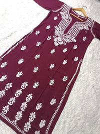 Premium Rayon Kurti Fabric - Chikankari official
