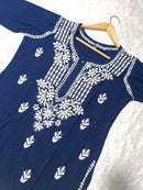 Premium Rayon Kurti Fabric - Chikankari official