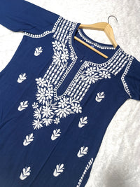 Premium Rayon Kurti Fabric - Chikankari official