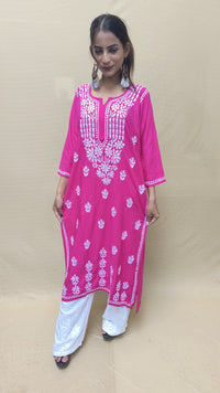 Premium Rayon Kurti Fabric - Chikankari official
