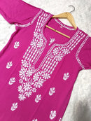 Premium Rayon Kurti Fabric - Chikankari official