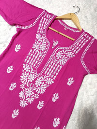 Premium Rayon Kurti Fabric - Chikankari official