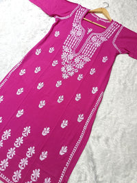 Premium Rayon Kurti Fabric - Chikankari official