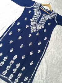 Premium Rayon Kurti Fabric - Chikankari official